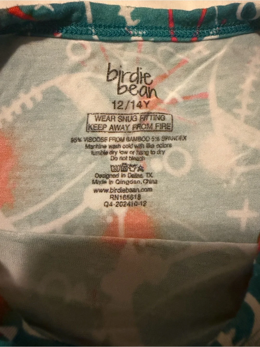 Birdie Bean Bamboo Football Pajamas